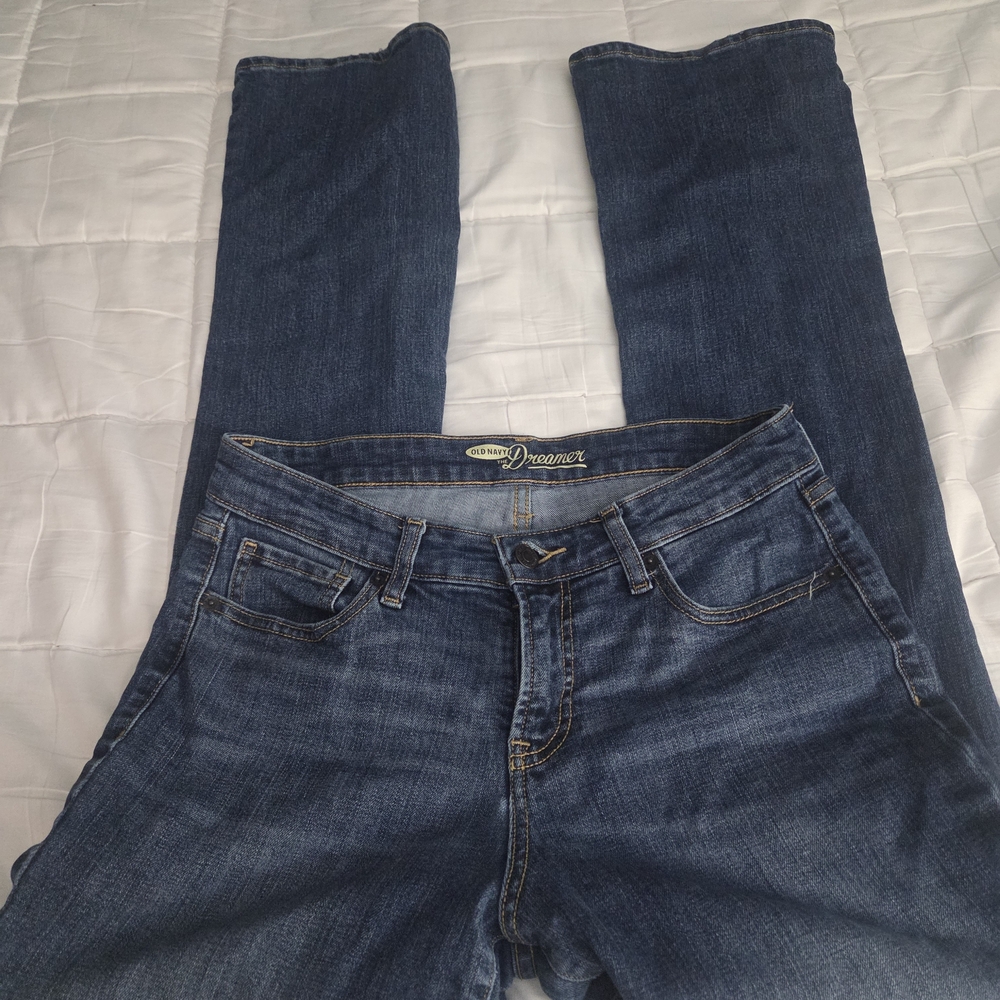 Old Navy Women's Dreamer Boot Cut Jeans - Dark Blue - Picture 2 of 6